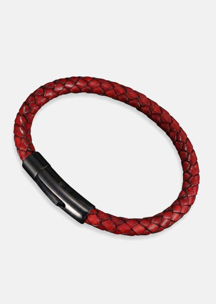 Läderarmband Crimson Twine