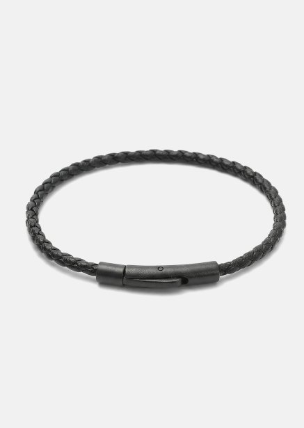 Läderarmband Obsidian Loop