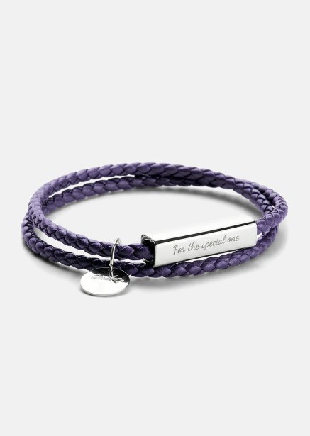 Läderarmband Violet Edge