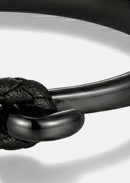 Läderarmband Obsidian Link