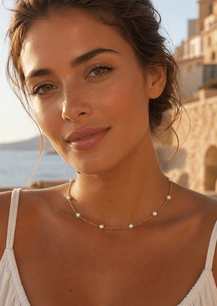 Halsband Lunaria - 18k Guldpläterat