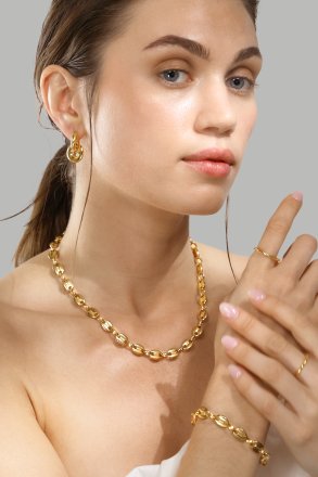 Örhängen Chunky Link – 18k Guldpläterade