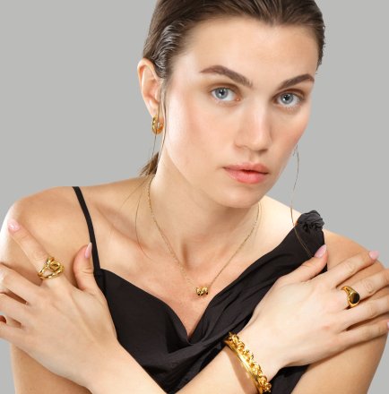 Armband Bold Cuff - 18k Guldpläterat