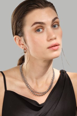 Halsband Layered Shine – Silverpläterat
