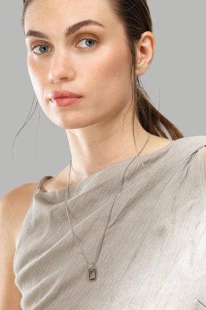 Halsband Geometrisk Grace – Silverpläterat