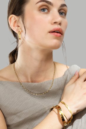 Armband Twist Cuff - 18k Guldpläterat