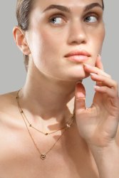 Halsband Golden Heart - 18k Guldpläterat