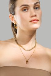 Halsband Geometrisk Grace – 18k Guldpläterat