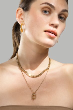 Halsband Geometrisk Grace – 18k Guldpläterat