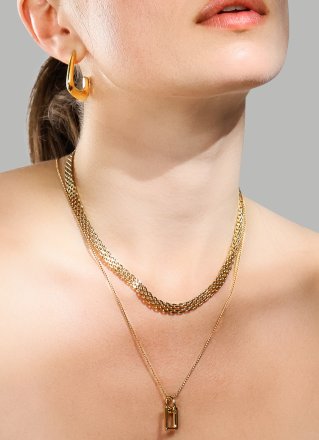 Örhängen Bold Curve – 18k Guldpläterade