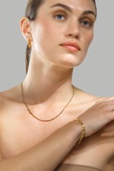 Halsband Twistad – 18k Guldpläterat