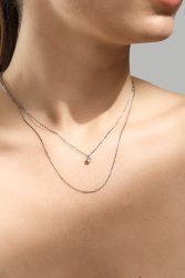 Halsband Celeste– Silverpläterat