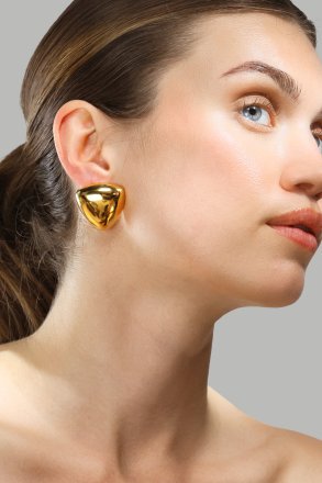 Örhängen Bold Curve – 18k Guldpläterade