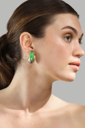 Örhängen Verdé Glow – Silverpläterade
