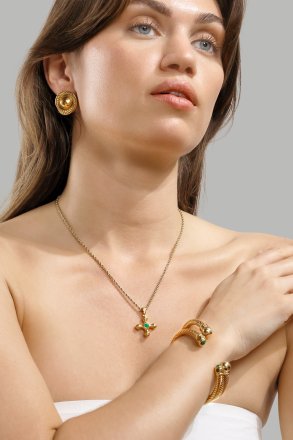 Örhänge Regal Twist - 18k Guldpläterat