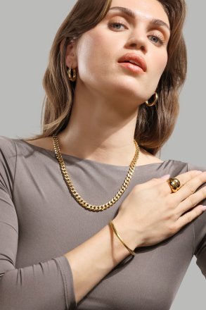 Örhänge Mila Hoops - 18k Guldpläterat