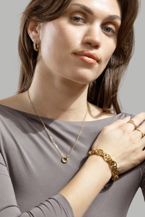 Armband Geo Loop - 18k Guldpläterat