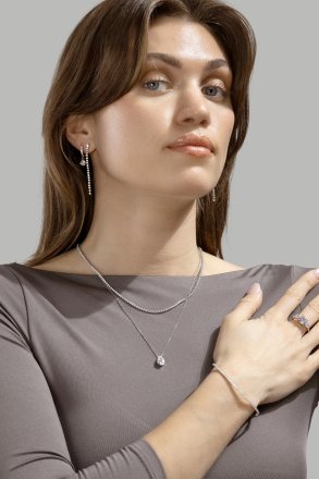 Halsband Drop – Silverpläterat