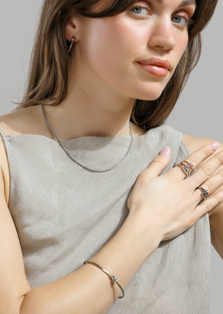 Ring Knot- Silverpläterad
