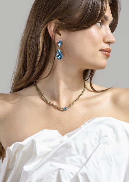 Azulora Icy Blue Örhängen – 18k Guldpläterade