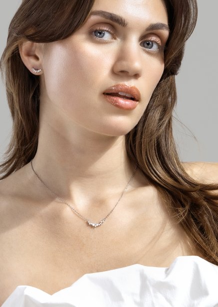 Örhängen Leaf Studs - Silverpläterade