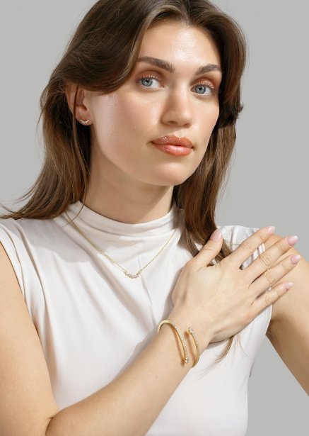 Örhängen Leaf Studs - 18k Guldpläterade