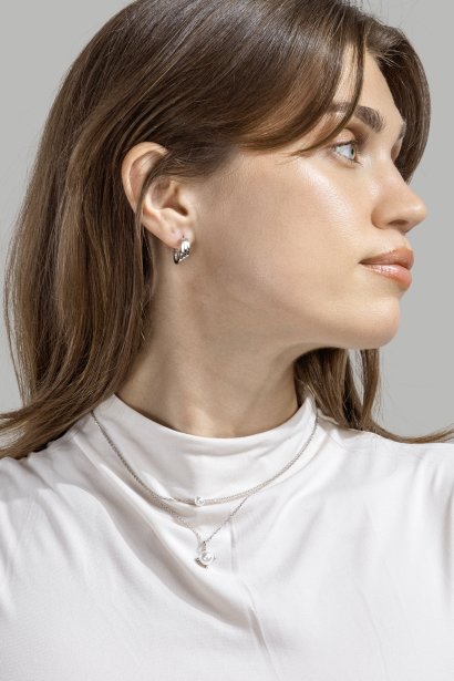 Halsband Mini Pearl - Silverpläterat