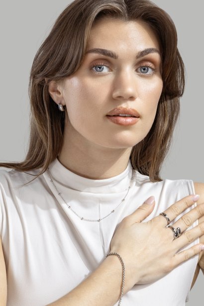 Örhänge Chic Hoops - Silverpläterat