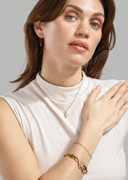 Örhänge Light Crystal Drip - 18k Guldpläterat