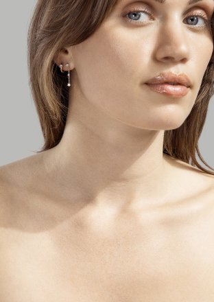 Örhängen Luna strip - Silverpläterade
