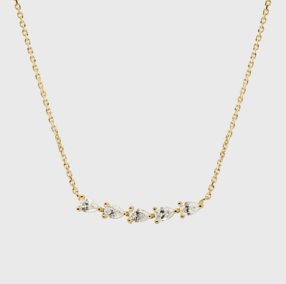 Halsband Crystal Link - 18k Guldpläterat