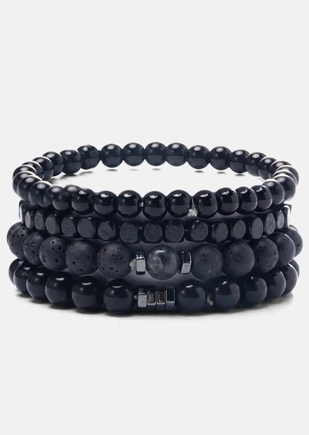 Pärlarmband Obsidian Edge