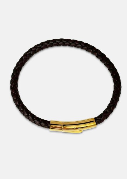 Läderarmband Crown Weave