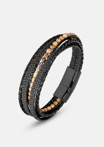 Läderarmband Granite Finery