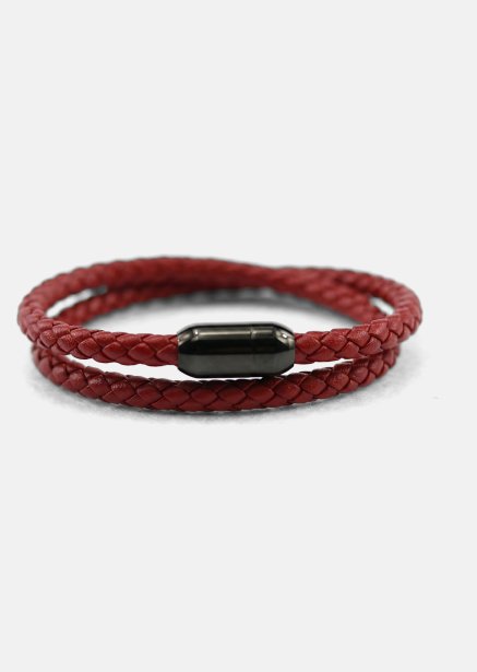Läderarmband Crimson Edge