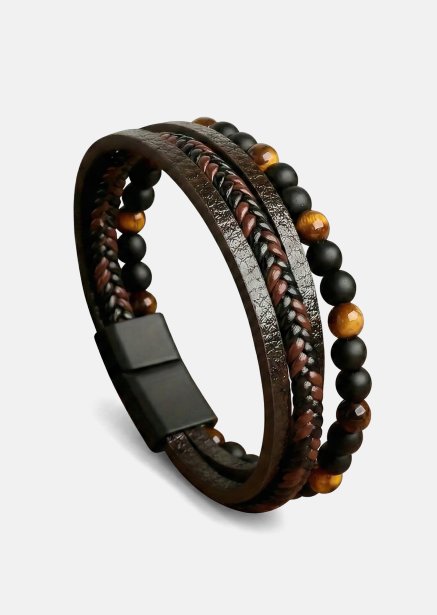 Läderarmband Grit Aura