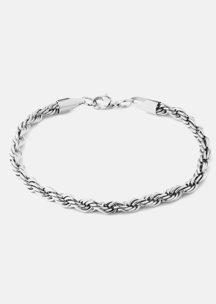 Armband Twisted Link - Silverpläterat
