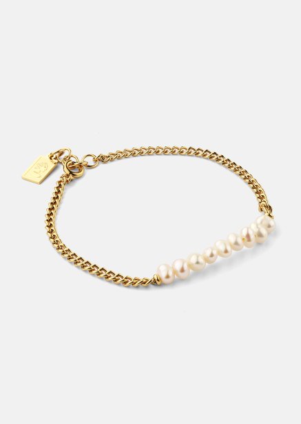 Armband Golden Pearl Chain - 18k Guldpläterat