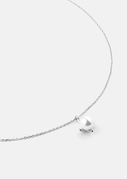 Halsband North Pearl - Silverpläterat