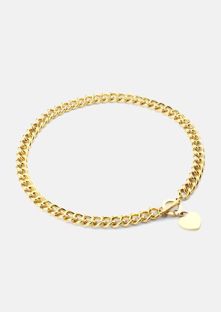 Luxe Circle Charm Necklace - 18k Guldpläterat