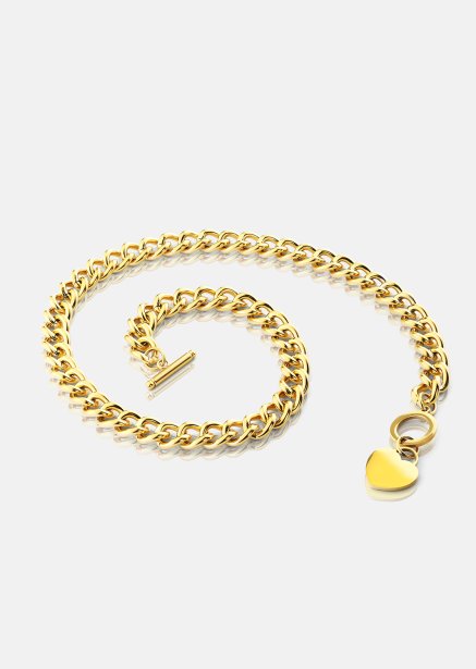 Luxe Circle Charm Necklace - 18k Guldpläterat