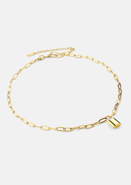 Halsband Golden Lock – 18k Guldpläterat