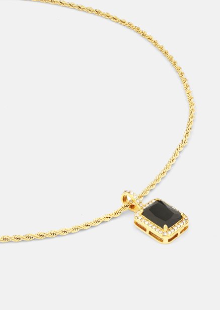 Halsband Black Luxe - 18k Guldpläterat