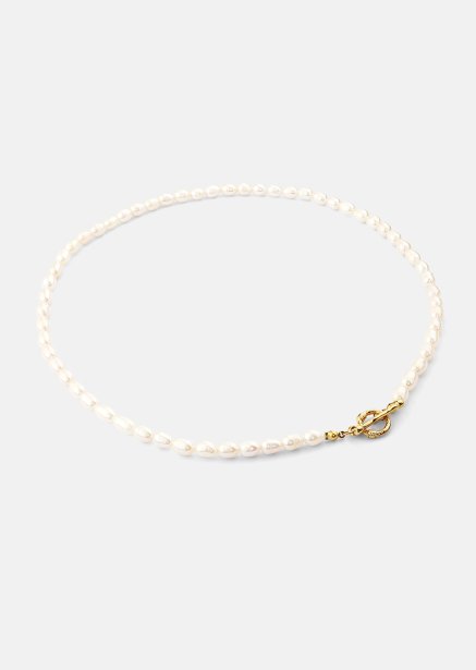Halsband Classic Pearl - 18k Guldpläterat