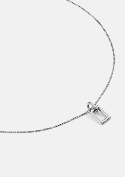 Halsband Geometrisk Grace – Silverpläterat