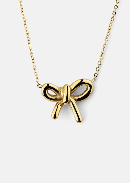 Halsband Golden Bow - 18k Guldpläterat
