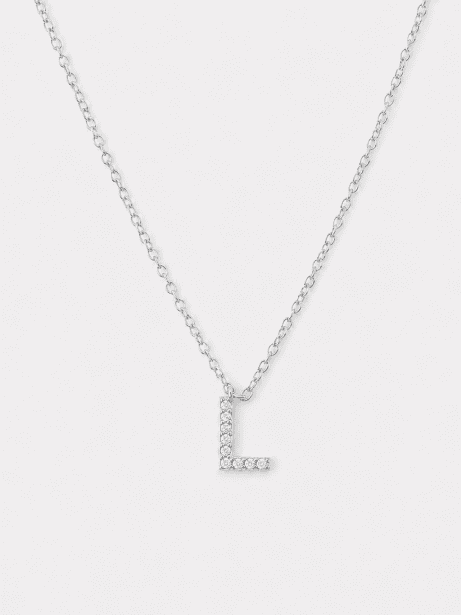 Halsband Initial Letters A-N – Silverpläterat
