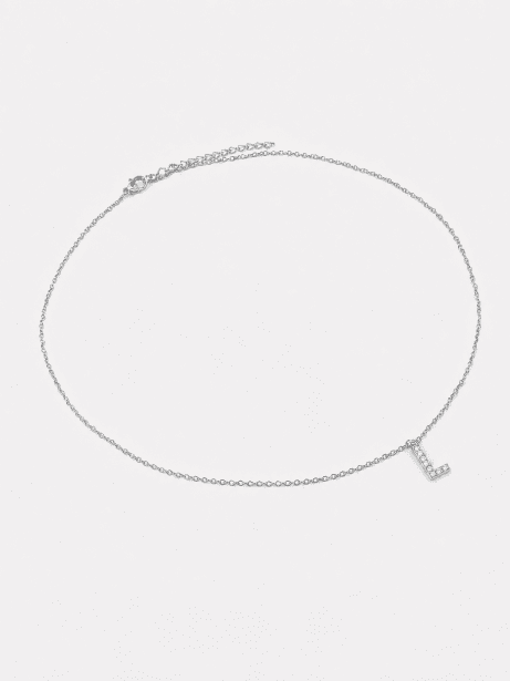 Halsband Initial Letters A-N – Silverpläterat