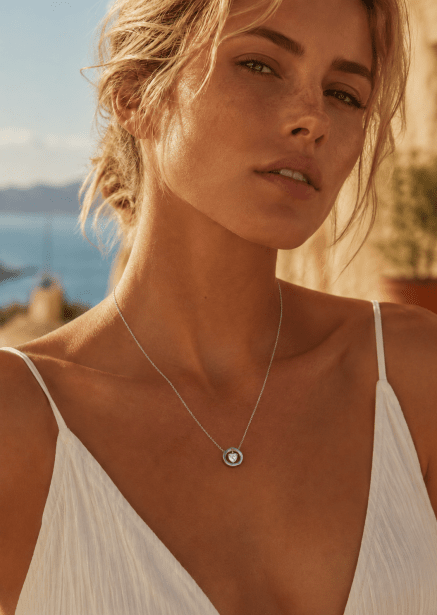 Halsband Silver Heart – Silverpläterat