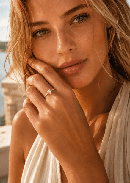Heartlight Solitaire Ring - 18k Guldpläterad